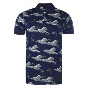 Polo Shirts for Men Floral Printed Men Jersey Polo Shirts